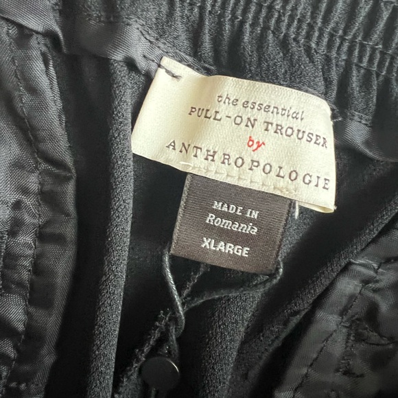 Anthropologie ladies nwt black pull on essential trousers in XL - Picture 5 of 8